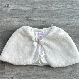 The Children's Place White Faux Fur Cape